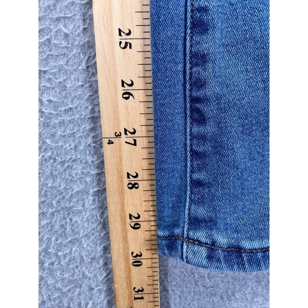 Women's Nicole Miller Soho High Rise Flare Size 10 Demin Blue Stretch Jeans